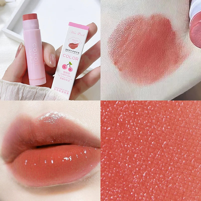 Cute Colored Lip Balm – Waterproof, Color-Changing, Moisturizing Tinted Lipstick for Women