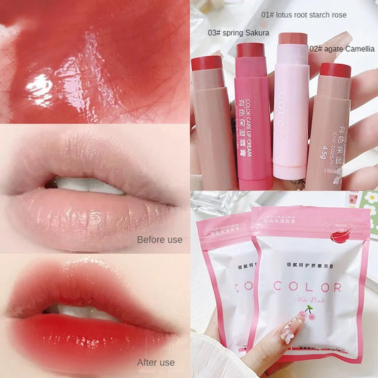 Cute Colored Lip Balm – Waterproof, Color-Changing, Moisturizing Tinted Lipstick for Women